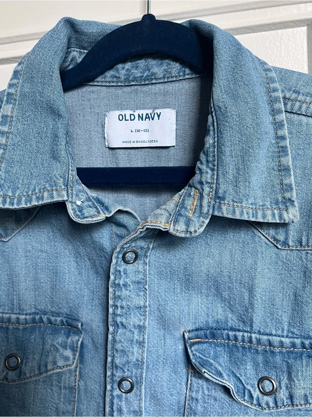 Old Navy boys Light Blue Denim Shirt Jacket